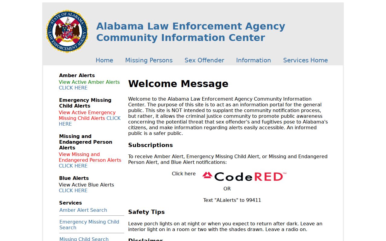 Lamar County arrest records and ALEA community information gateway